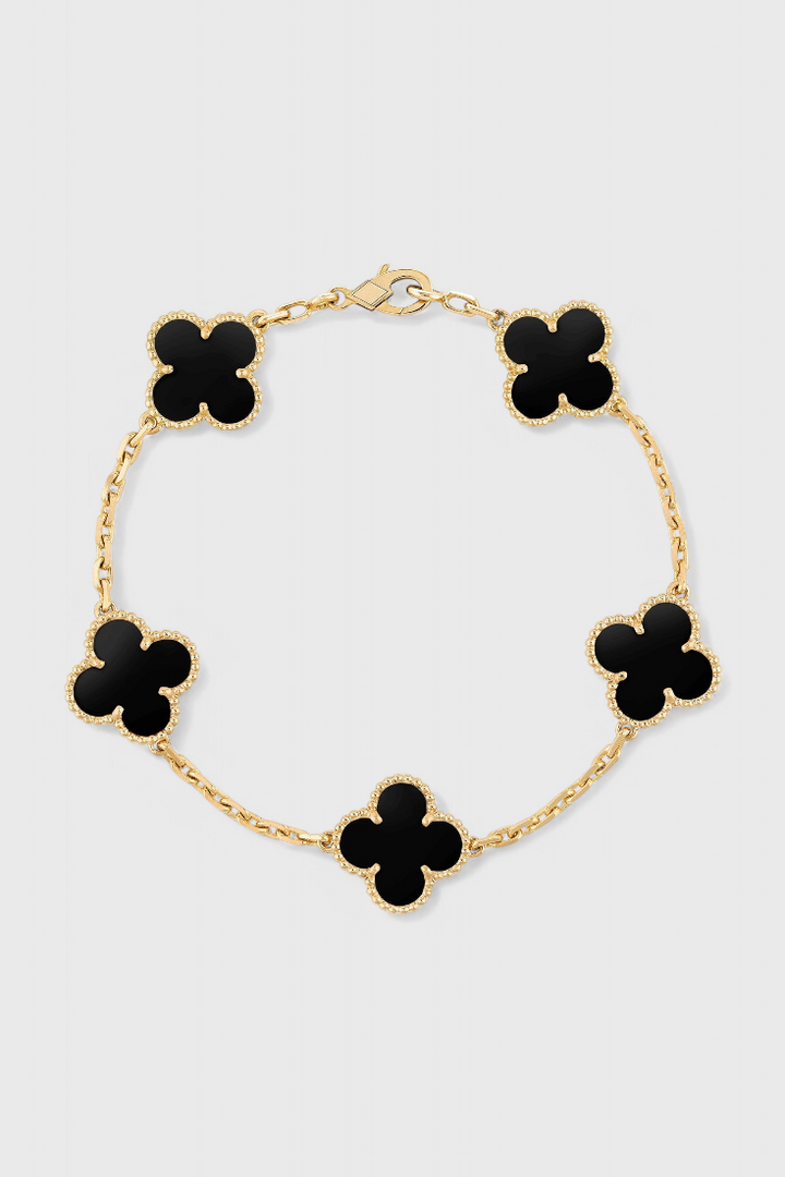 Pulsera con Motivo de Trébol y Elegancia Baño de Oro - Carlos Hernández Madrid