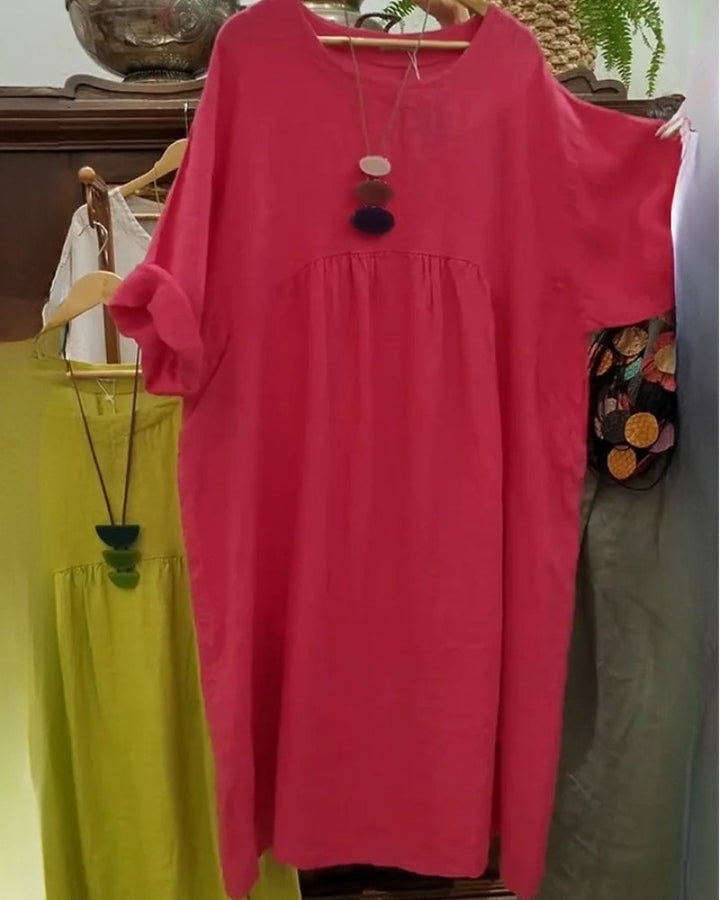 MANDIRA | Vestido de algodón y lino - Carlos Hernández Madrid