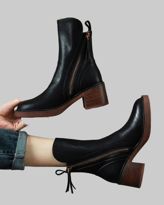 Araceli | Botines de Cuero Elegantes - Carlos Hernández Madrid