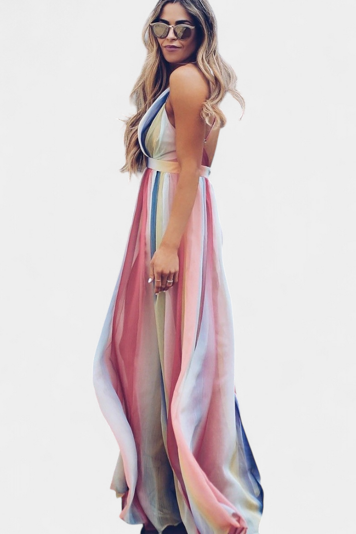 Gretchen | Vestido Rayas - Carlos Hernández Madrid