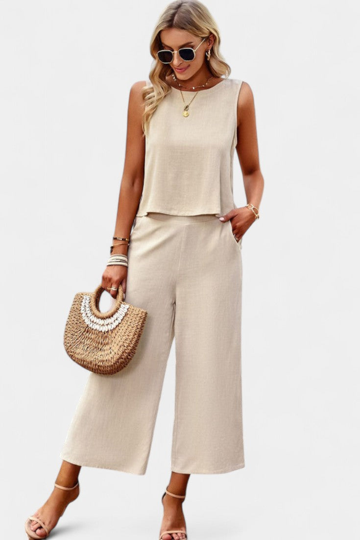 Lavinia | Conjunto Boho de Top y Shorts - Carlos Hernández Madrid