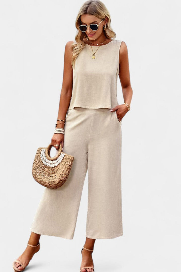 Lavinia | Conjunto Boho de Top y Shorts - Carlos Hernández Madrid