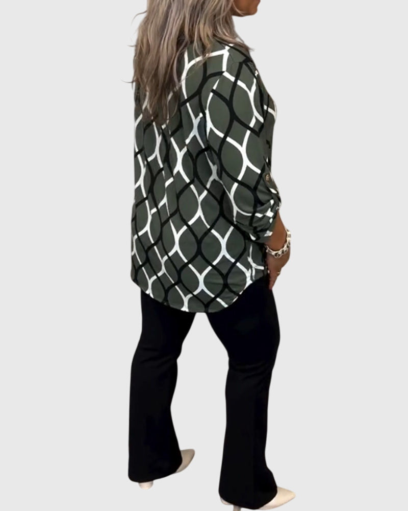 Isabel y Miguel Madrid Janny™ informal top, casual women's blouse with short sleeves and relaxed fit, in a neutral color.