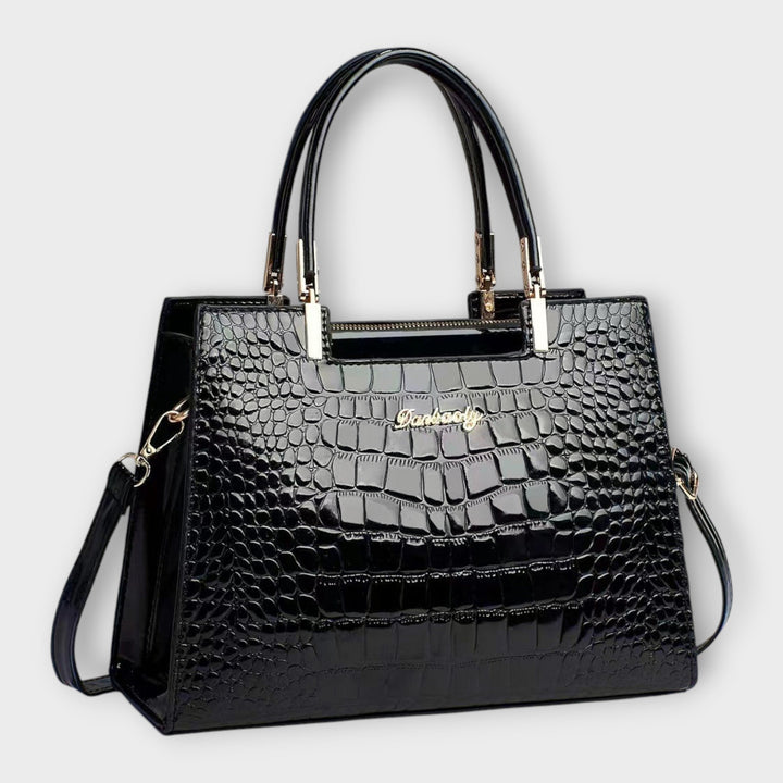 Olivia - Bolso de Mano con Diseño de Cocodrilo Brillante
