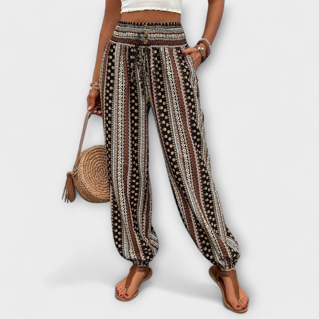 Scarlett - Pantalones con Diseño Étnico - Carlos Hernández Madrid