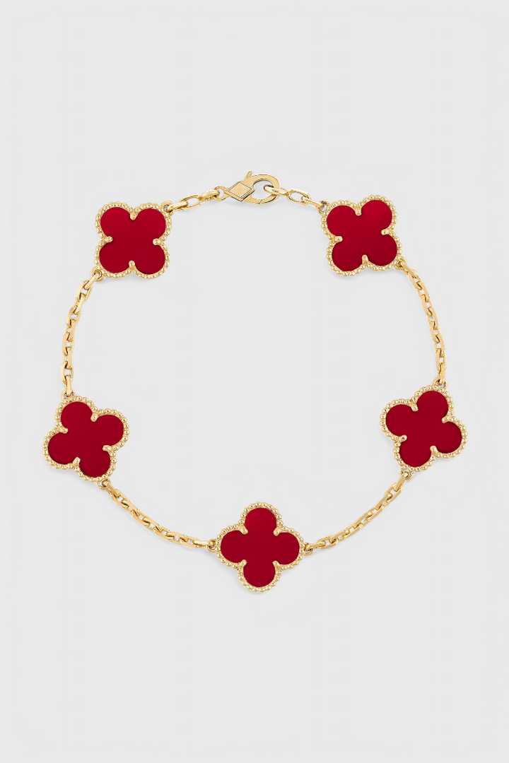 Pulsera con Motivo de Trébol y Elegancia Baño de Oro - Carlos Hernández Madrid