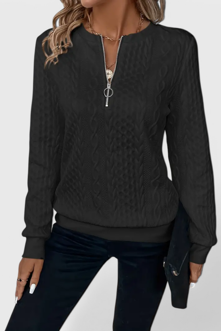 Zoey Jersey de Punto con Cremallera Suave - Carlos Hernández Madrid