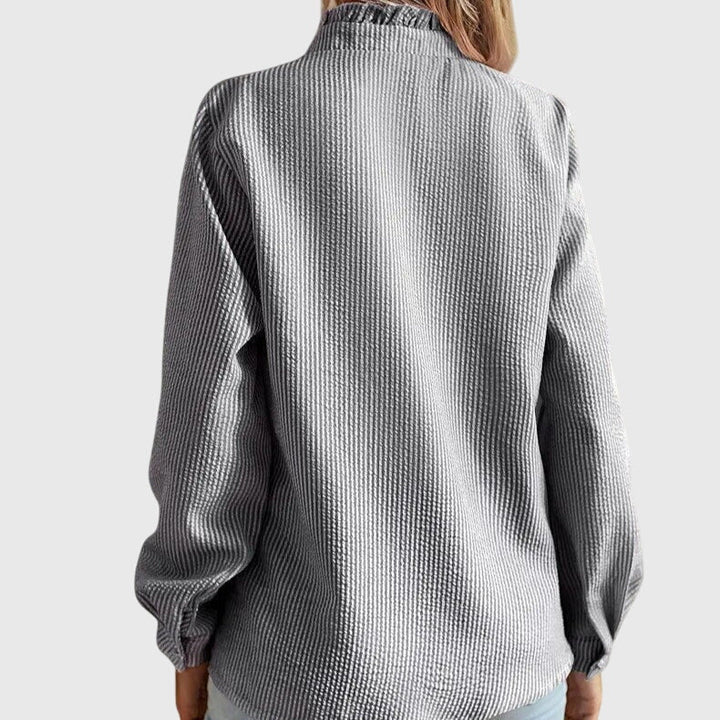 Kaitlyn™ elegant blouse by Isabel y Miguel Madrid, stylish long-sleeve shirt with a sophisticated design and soft fabric.