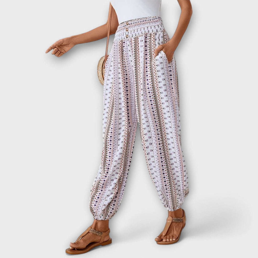 Scarlett - Pantalones con Diseño Étnico - Carlos Hernández Madrid