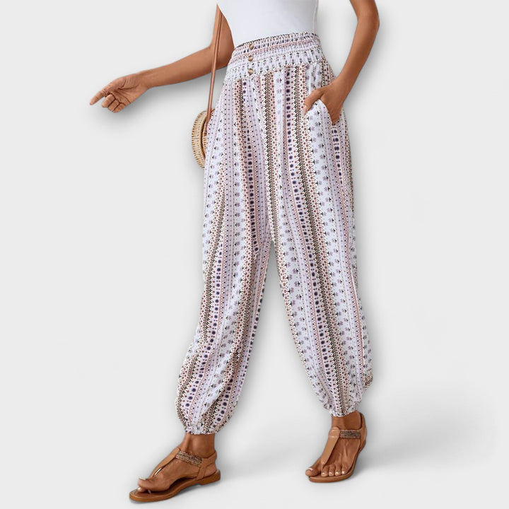 Scarlett - Pantalones con Diseño Étnico - Carlos Hernández Madrid