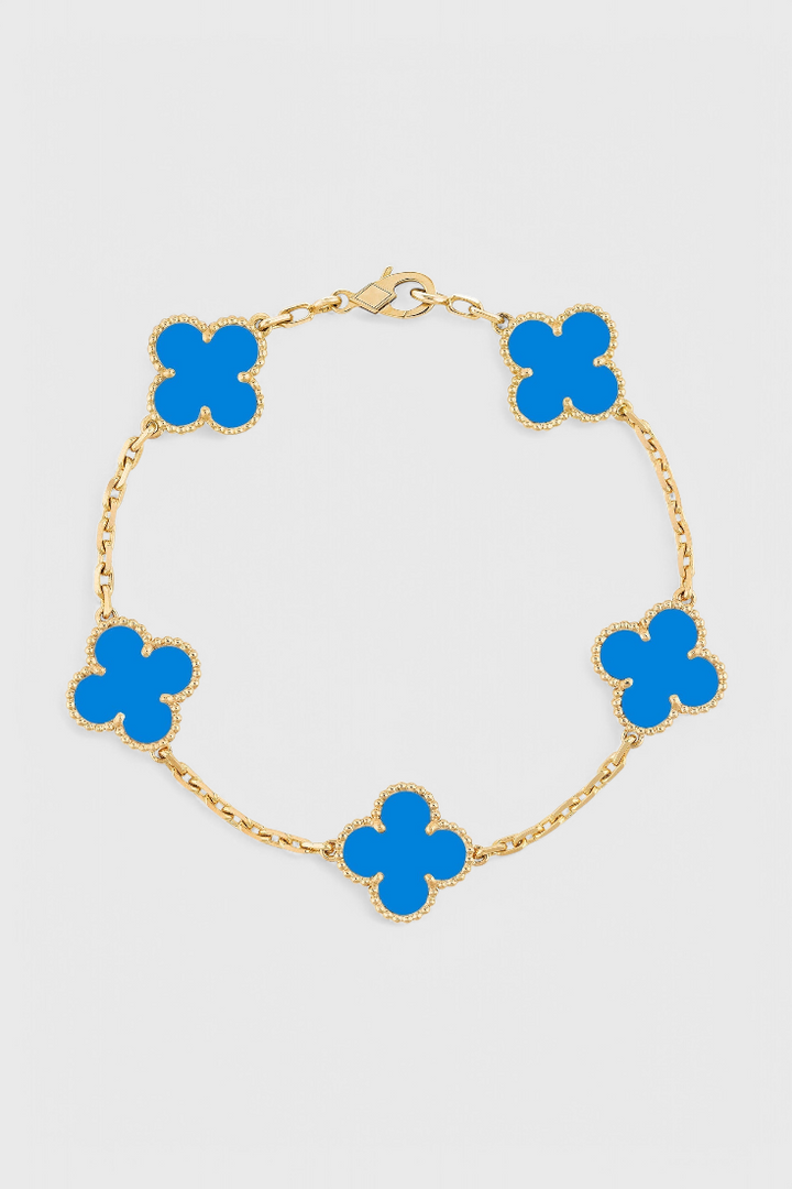 Pulsera con Motivo de Trébol y Elegancia Baño de Oro - Carlos Hernández Madrid
