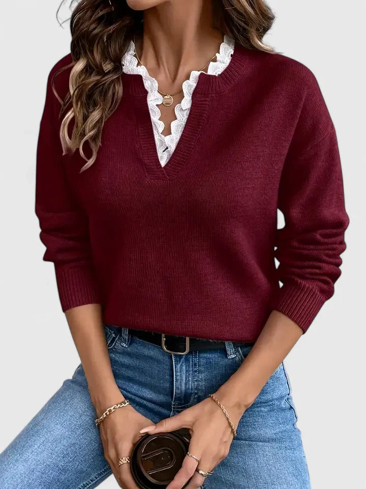 Elegant Zaryphine™ blouse by Isabel y Miguel Madrid, shown in a stylish design on a white background.