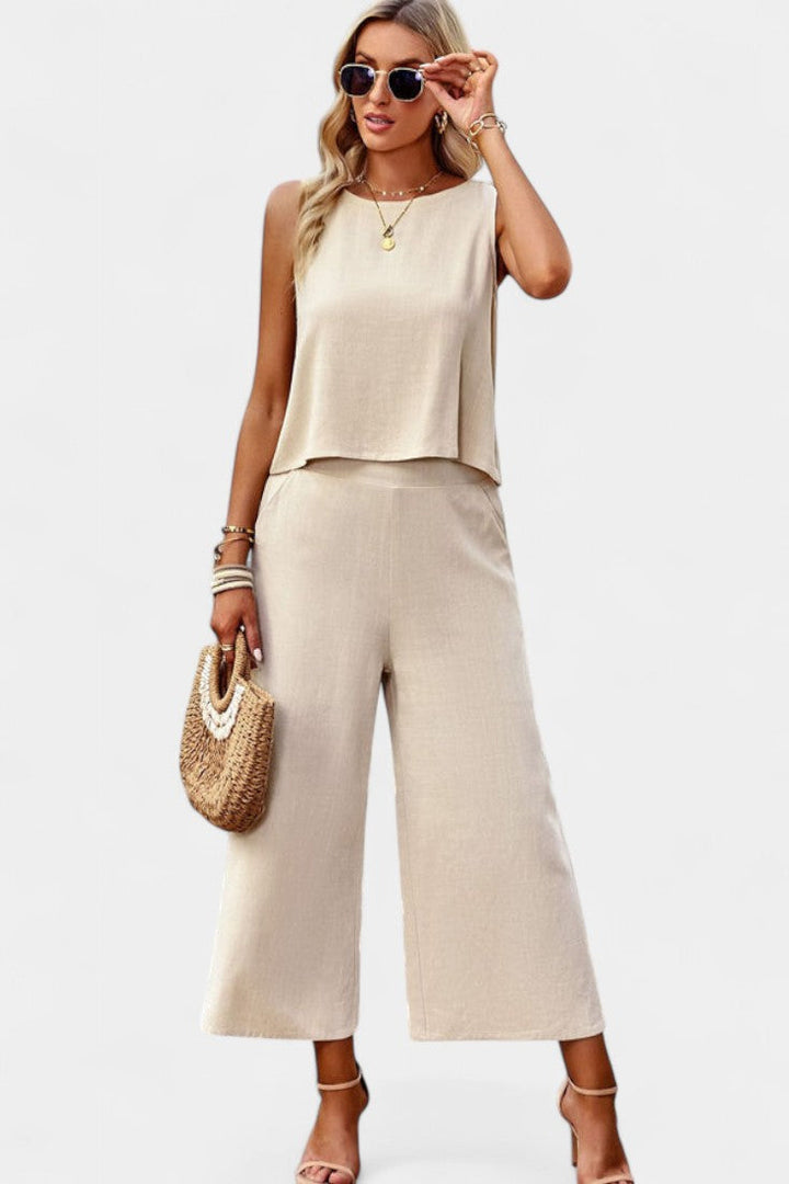 Lavinia | Conjunto Boho de Top y Shorts - Carlos Hernández Madrid