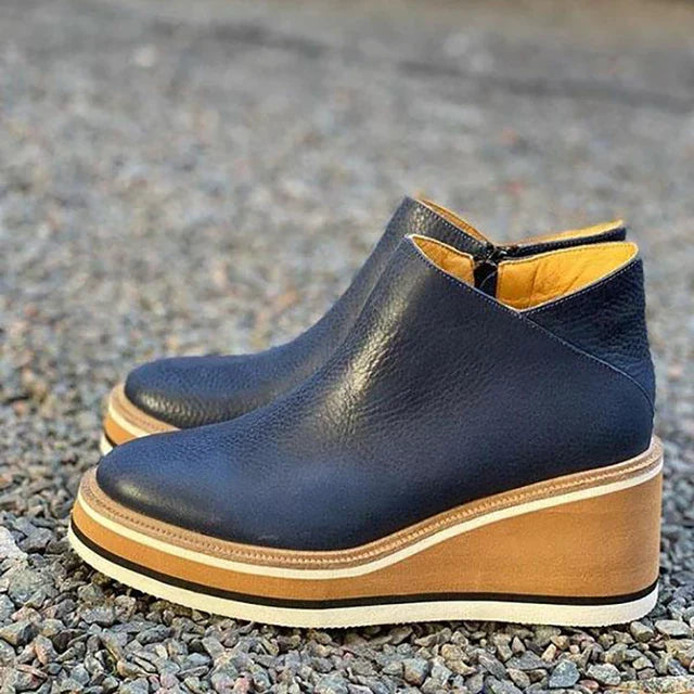 Catalina | Elegante Bota de Cuero con Tacón Confortable - Carlos Hernández Madrid