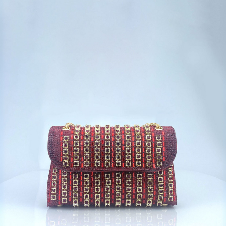 Alba | Bolso de Hombro con Cadena Chic y Diamantes de Color - Carlos Hernández Madrid