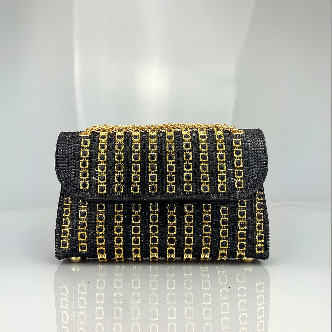 Alba | Bolso de Hombro con Cadena Chic y Diamantes de Color - Carlos Hernández Madrid