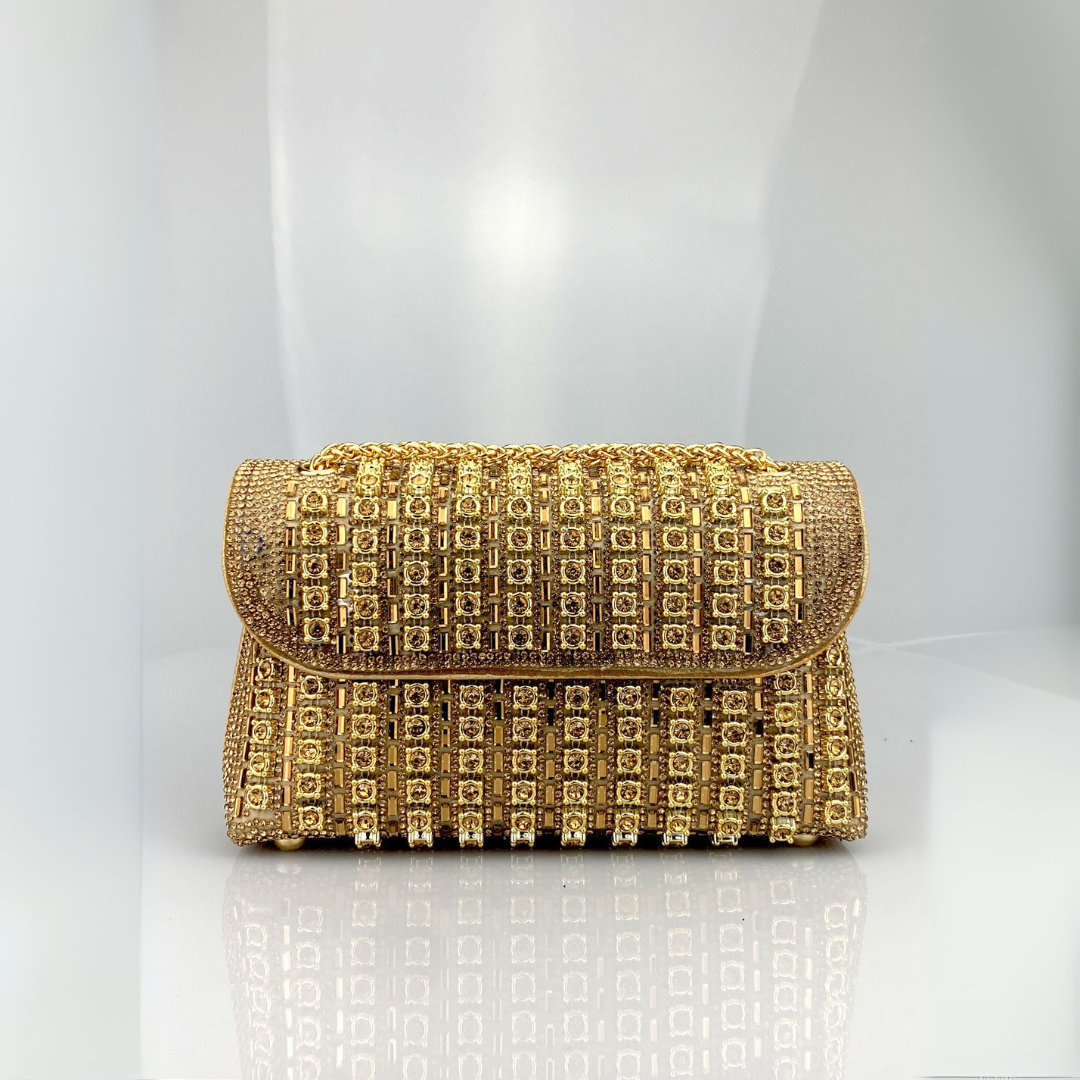Alba | Bolso de Hombro con Cadena Chic y Diamantes de Color - Carlos Hernández Madrid