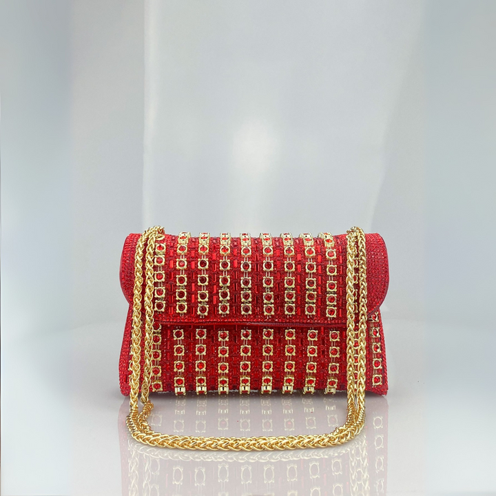 Alba | Bolso de Hombro con Cadena Chic y Diamantes de Color - Carlos Hernández Madrid