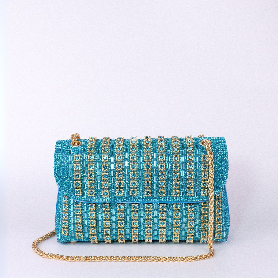 Alba | Bolso de Hombro con Cadena Chic y Diamantes de Color - Carlos Hernández Madrid