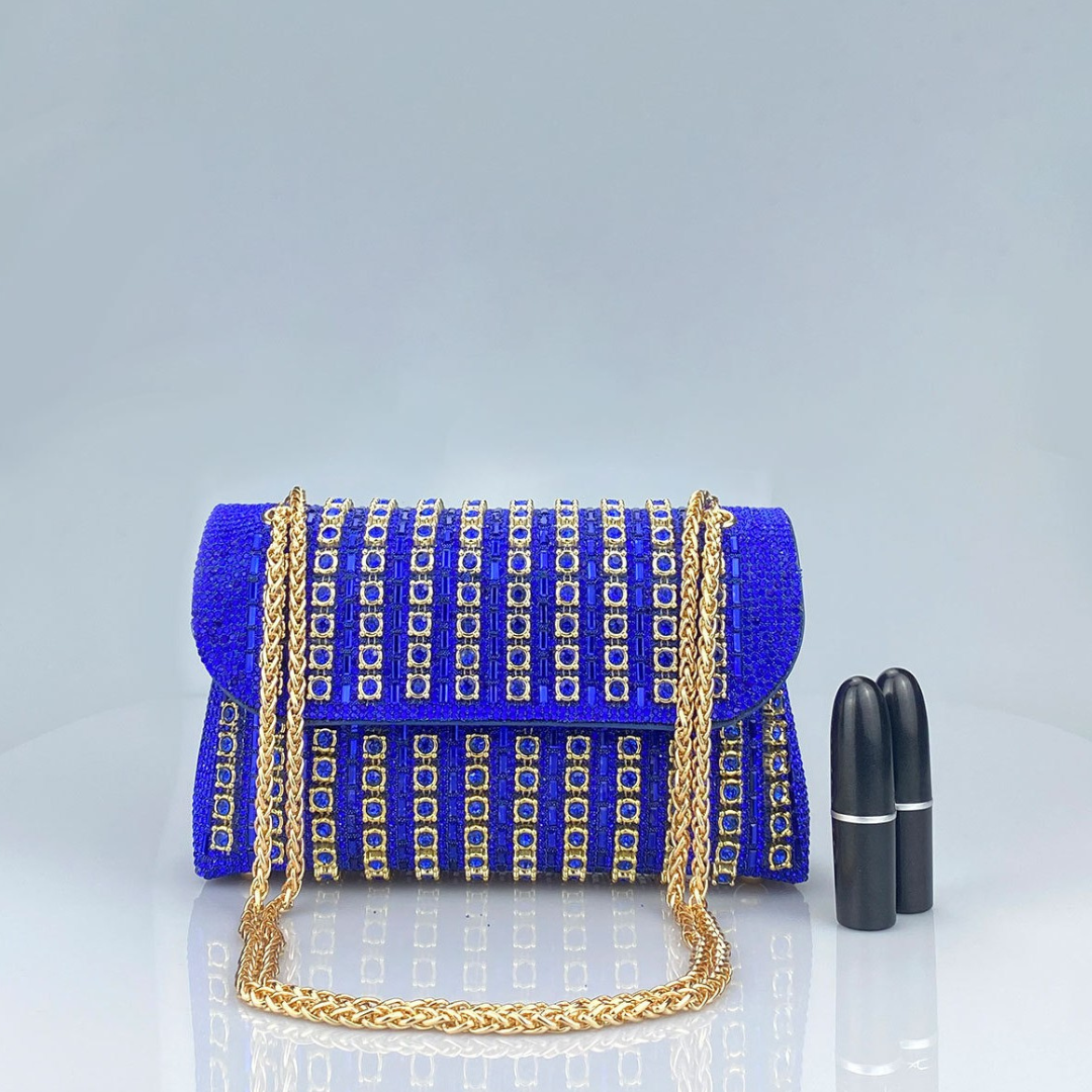 Alba | Bolso de Hombro con Cadena Chic y Diamantes de Color - Carlos Hernández Madrid