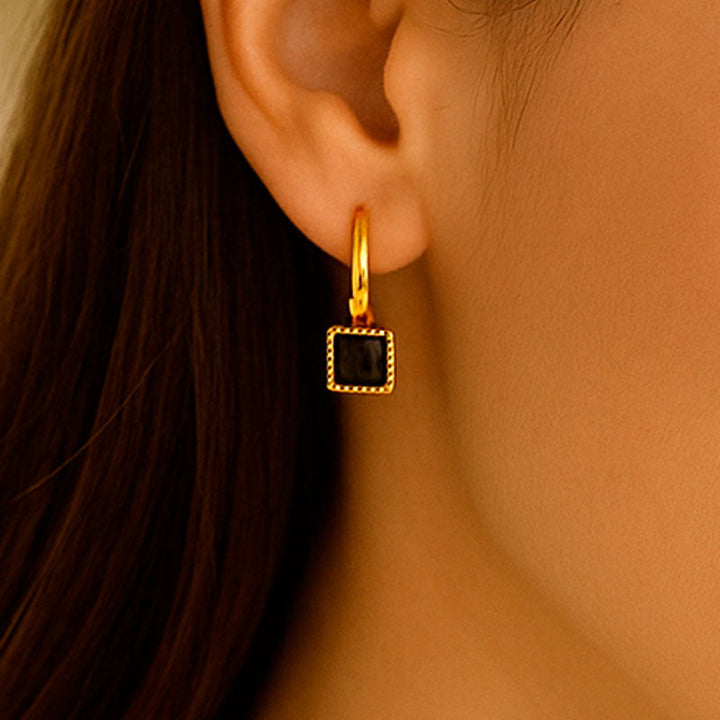 Pendientes Rafaela - Negro - Carlos Hernández Madrid