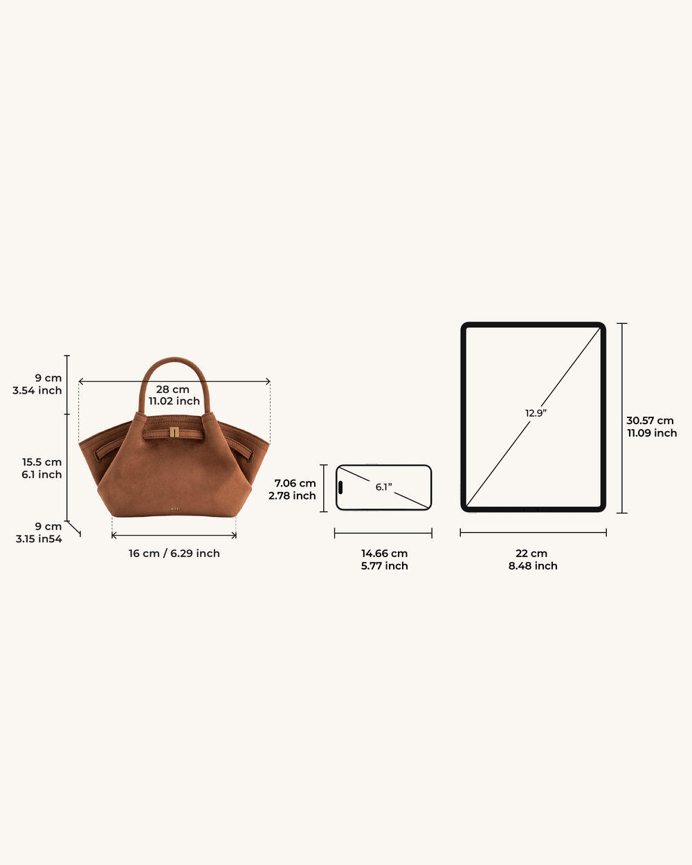 Mini bolso tote Hana de ante - Carlos Hernández Madrid