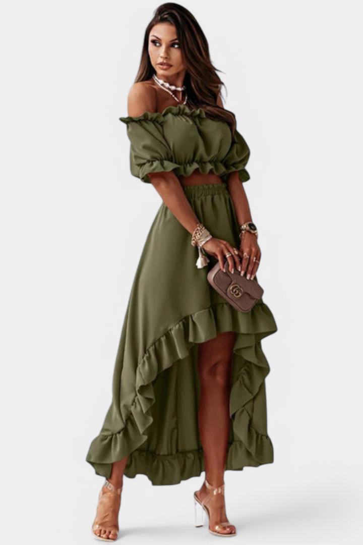 Katja | Conjunto de 2 piezas Off-Shoulder - Carlos Hernández Madrid