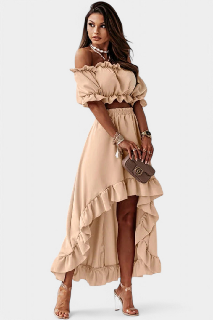 Katja | Conjunto de 2 piezas Off-Shoulder - Carlos Hernández Madrid