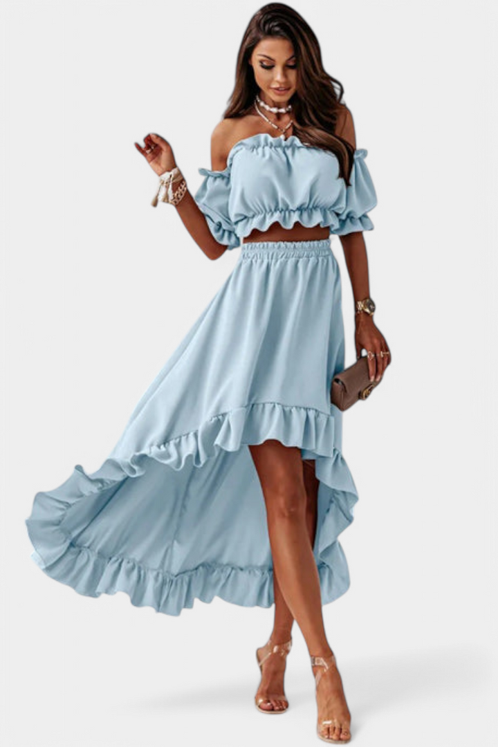 Katja | Conjunto de 2 piezas Off-Shoulder - Carlos Hernández Madrid