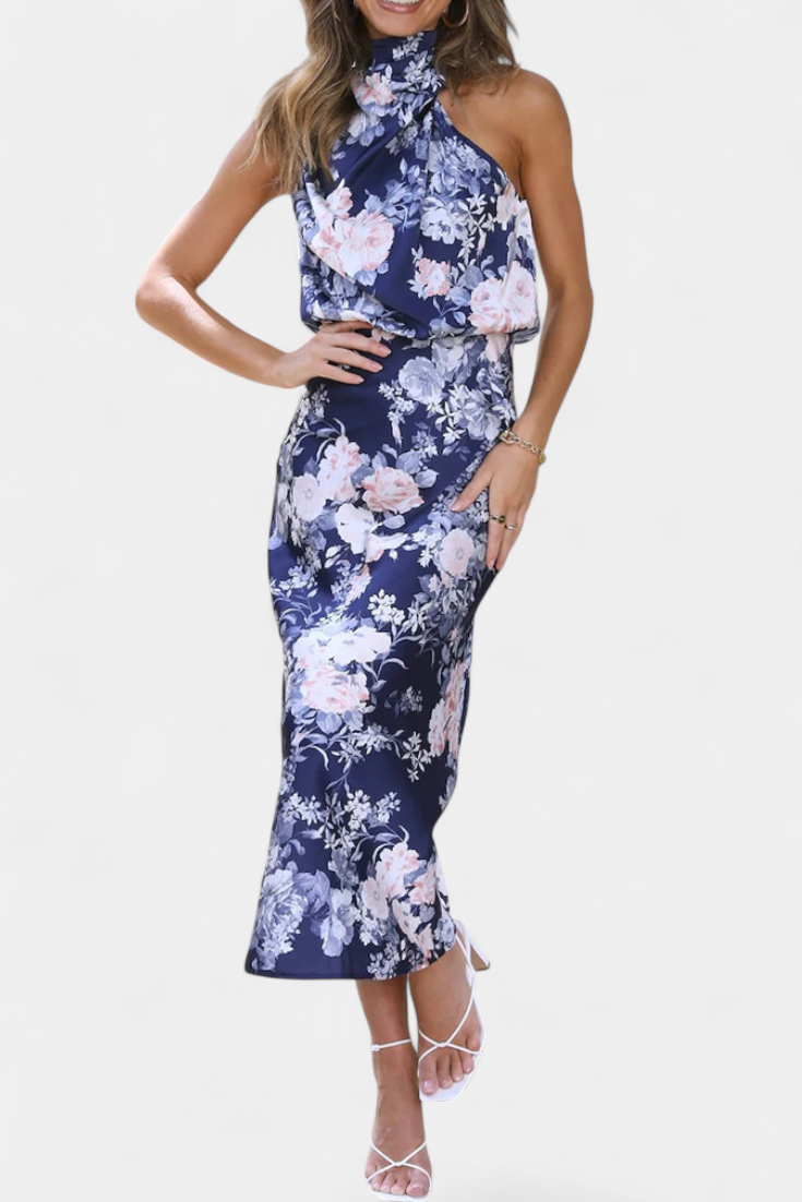 Lisa | Maxi Floral Halter - Carlos Hernández Madrid
