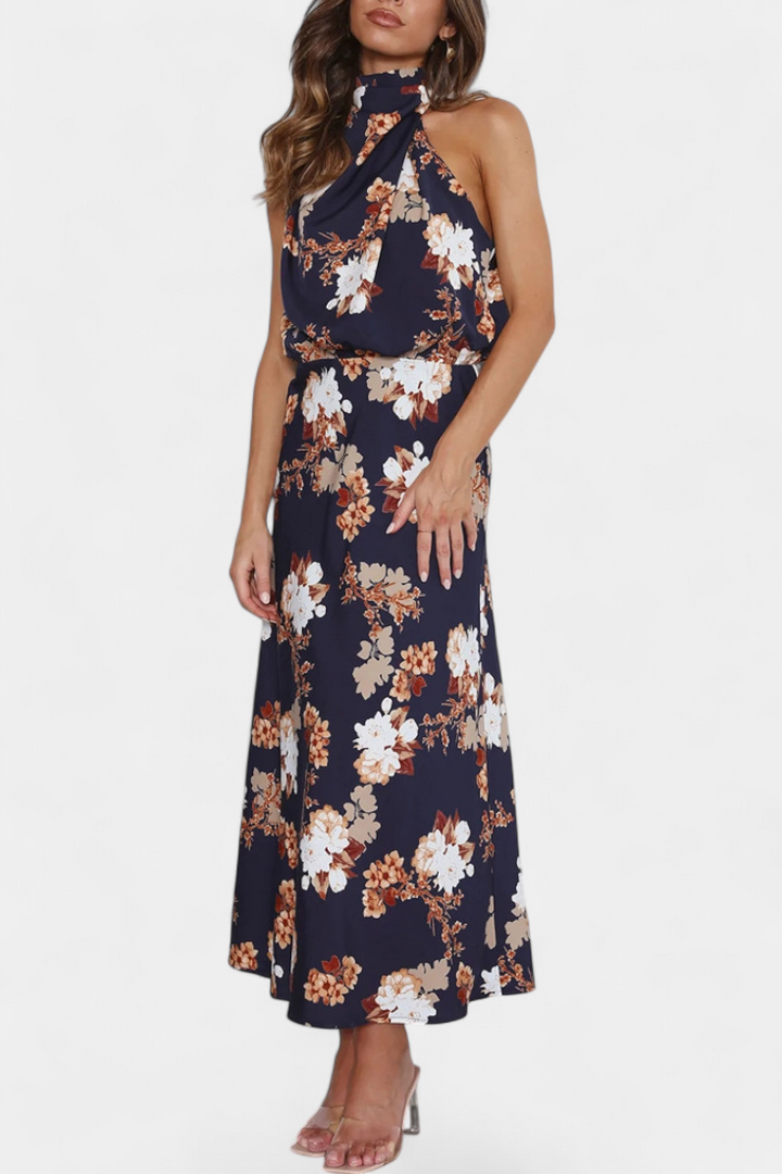 Lisa | Maxi Floral Halter - Carlos Hernández Madrid