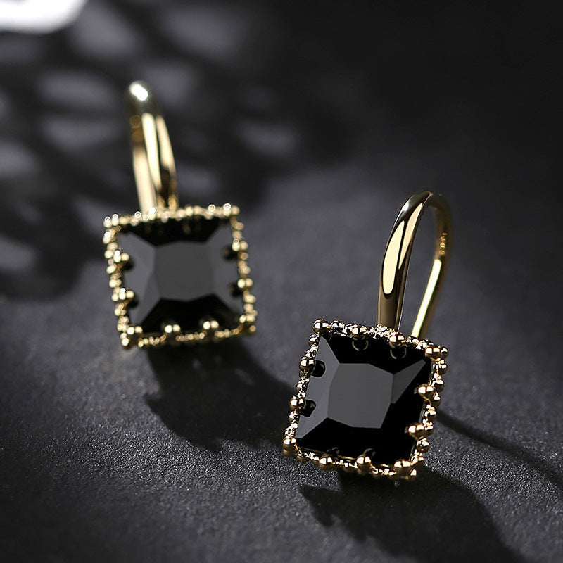 Pendientes Rafaela - Negro - Carlos Hernández Madrid
