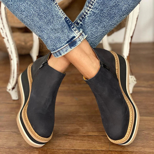 Catalina | Elegante Bota de Cuero con Tacón Confortable - Carlos Hernández Madrid