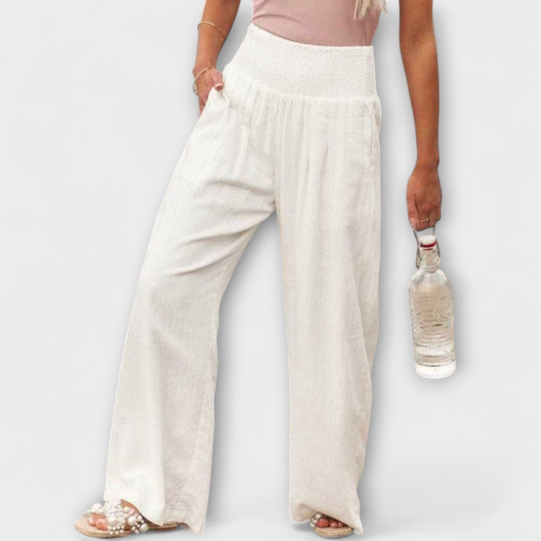 Thearya - Pantalones Casual de Pierna Ancha - Carlos Hernández Madrid