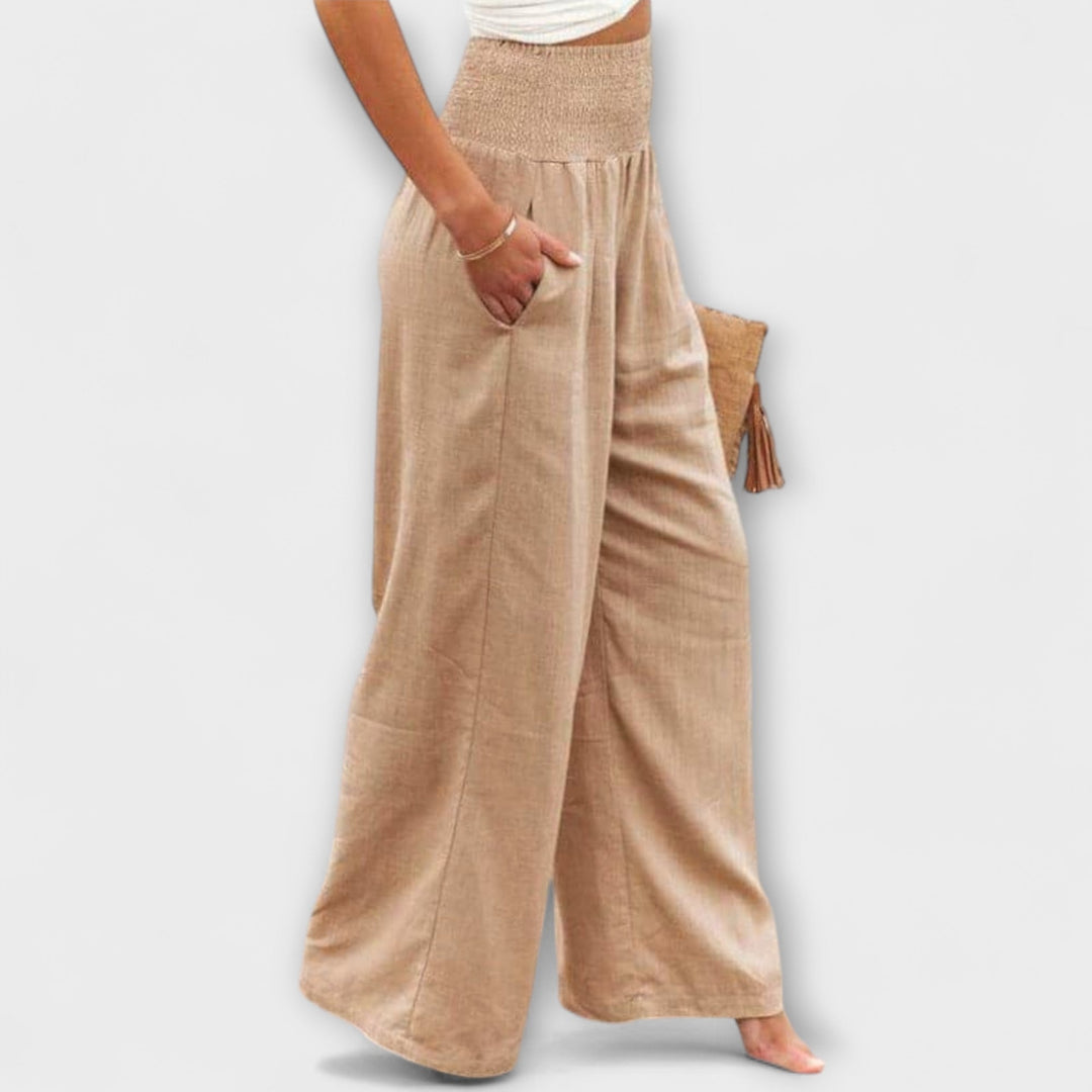 Thearya - Pantalones Casual de Pierna Ancha - Carlos Hernández Madrid