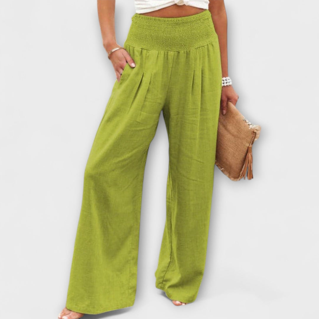 Thearya - Pantalones Casual de Pierna Ancha - Carlos Hernández Madrid