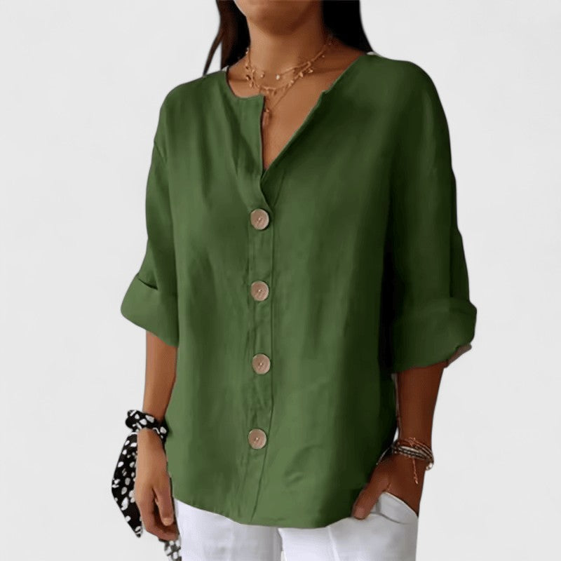 Elegant Isabel y Miguel Madrid Cathlyn blouse, stylish and chic, featuring a sophisticated design and high-quality fabric.