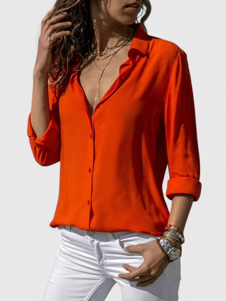 Elegant Isabel y Miguel Madrid Aveline blouse with stylish design, featuring a sophisticated cut and refined fabric for a chic look.