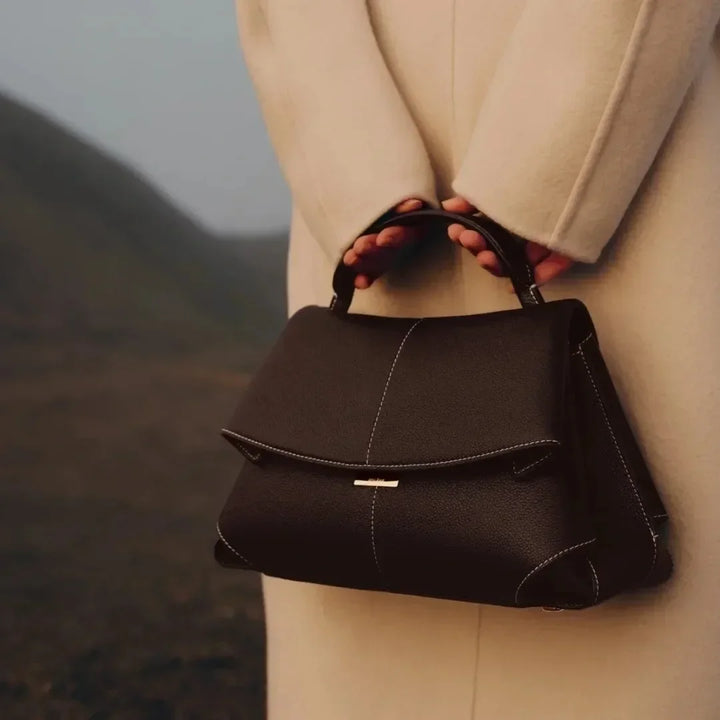 Bolso tote de cuero plisado Ava - Carlos Hernández Madrid