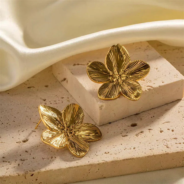 PENDIENTES FLORALES CON BAÑO DE ORO - Carlos Hernández Madrid