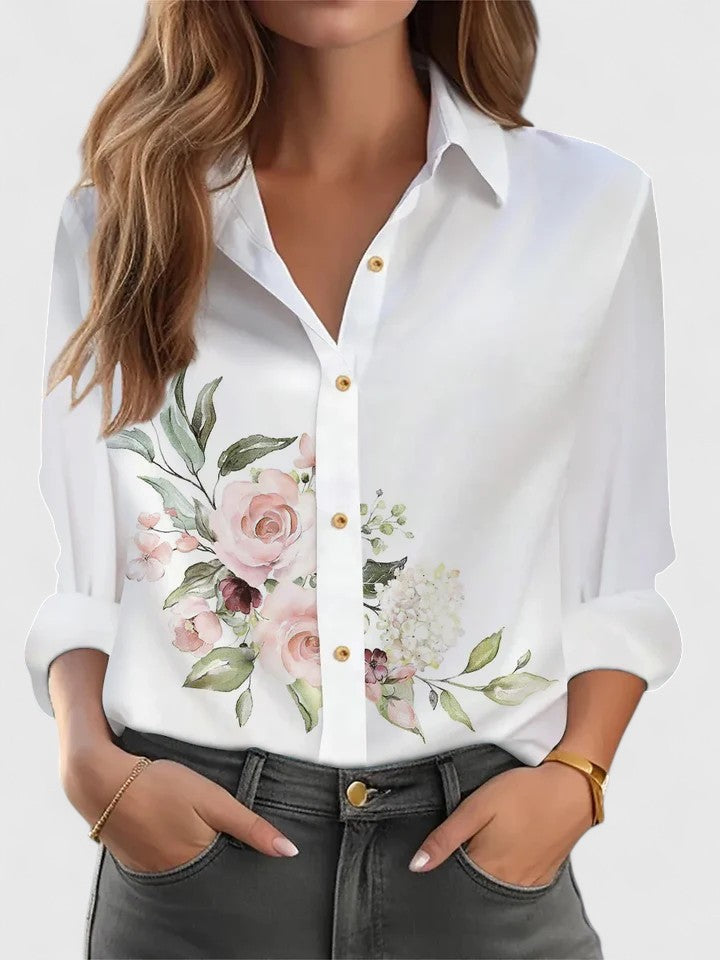 Elegant Margot blouse by Isabel y Miguel Madrid, featuring stylish design and high-quality fabric, displayed on a white background