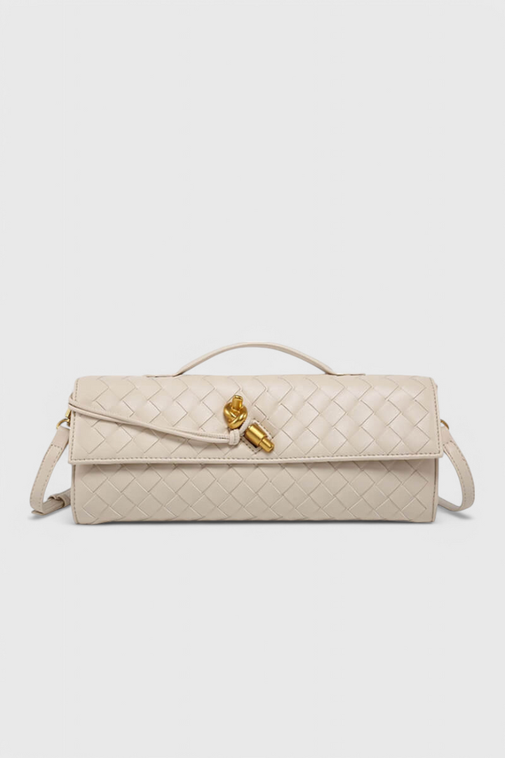 Melanie | Clutch con Detalle de Nudo Dorado - Carlos Hernández Madrid
