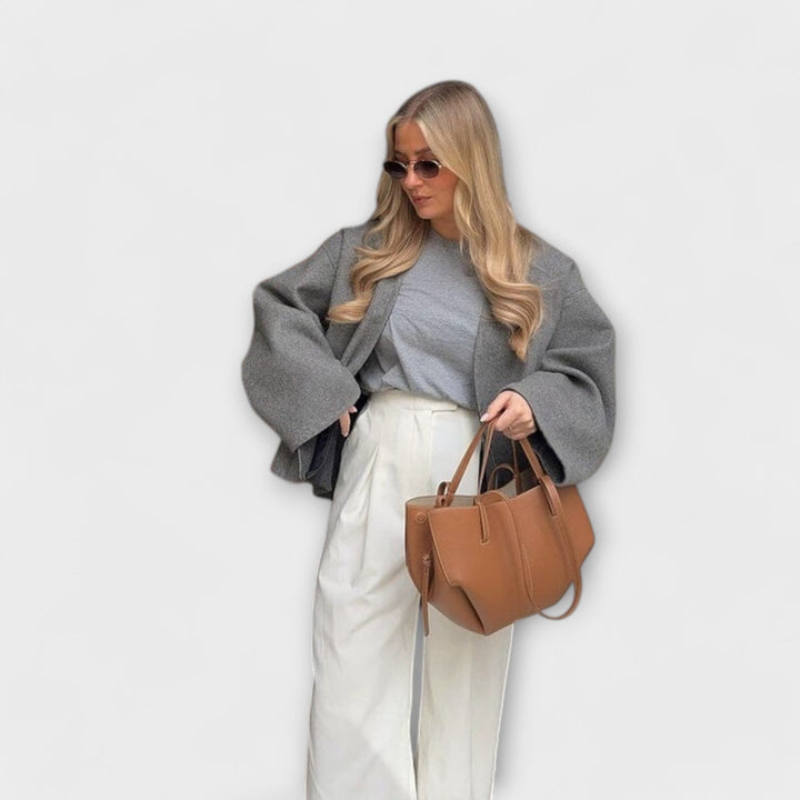 Olivia tote bag by Isabel y Miguel Madrid featuring vintage leather with dual shoulder straps and spacious interior.