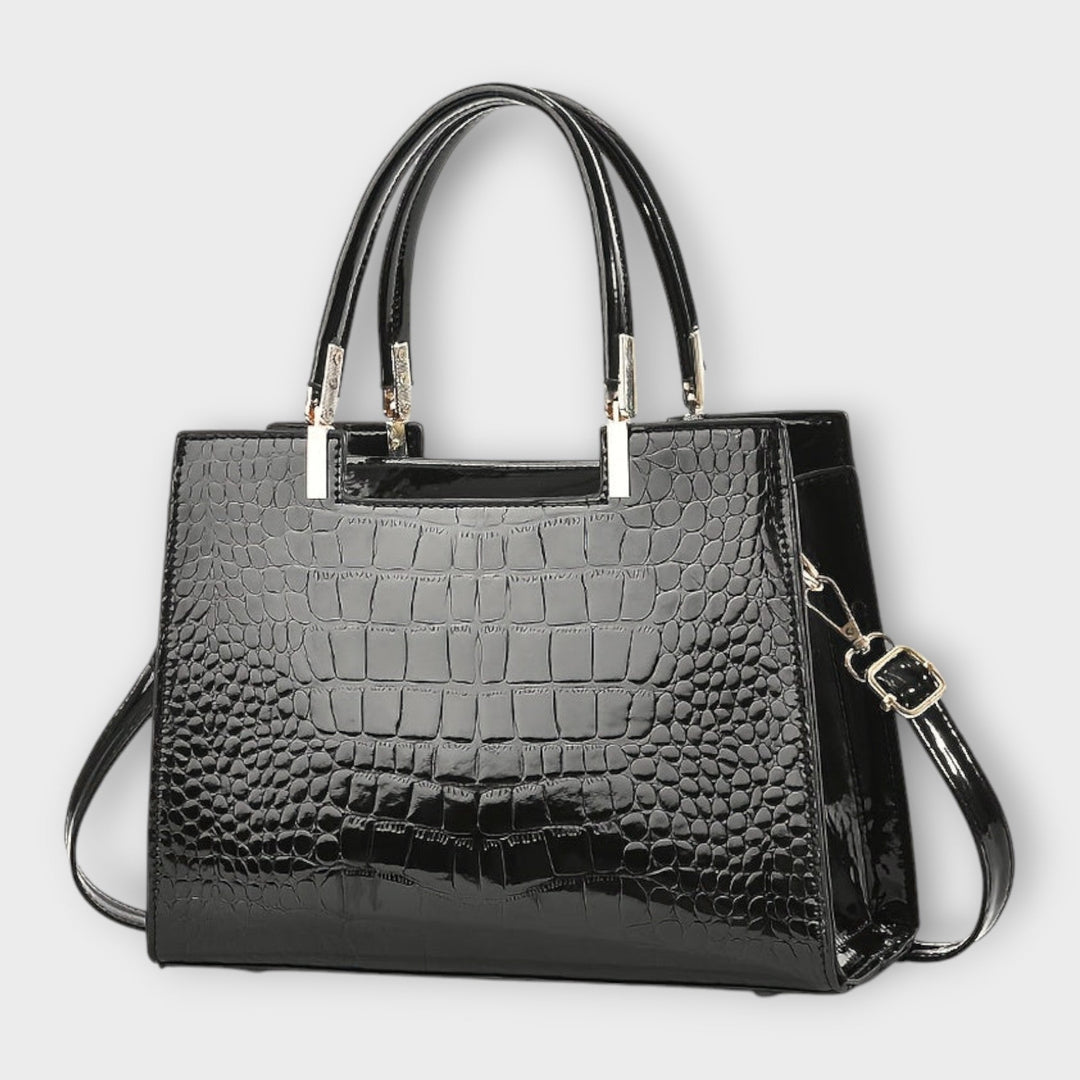 Olivia - Bolso de Mano con Diseño de Cocodrilo Brillante