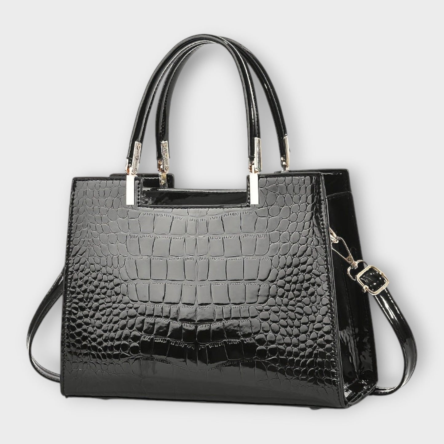Olivia - Bolso de Mano con Diseño de Cocodrilo Brillante