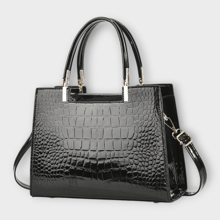 Olivia - Bolso de Mano con Diseño de Cocodrilo Brillante