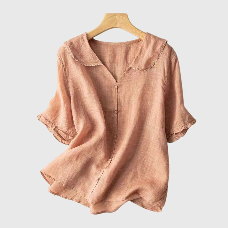 Elegant Adele™ blouse by Isabel y Miguel Madrid, featuring stylish fabric and sophisticated design for a refined look.