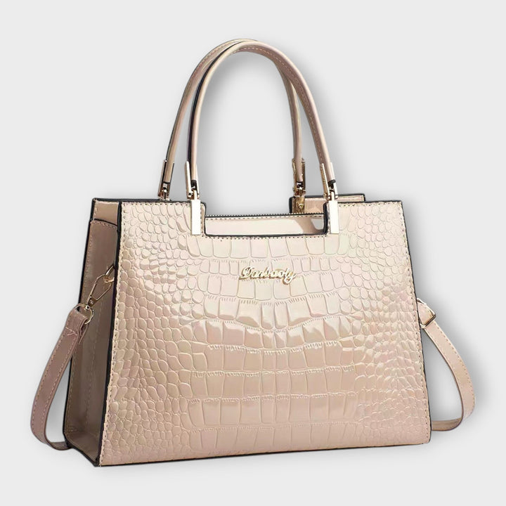 Olivia - Bolso de Mano con Diseño de Cocodrilo Brillante