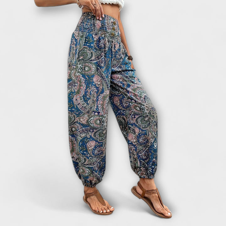 Scarlett - Pantalones con Diseño Étnico - Carlos Hernández Madrid