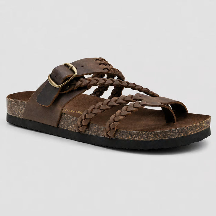 Sandalias ortopédicas Hayleigh de cuero de Isabel y Miguel Madrid, con diseño cómodo y resistente para uso diario.